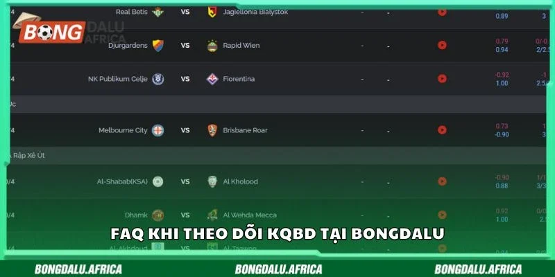 FAQ khi theo dõi kqbd tại Bongdalu